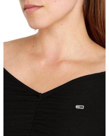 Home-TOMMY-JEANS-VESTIDO-MUJER-SHOULDER-GATHER-DW0DW17939-NEGRO