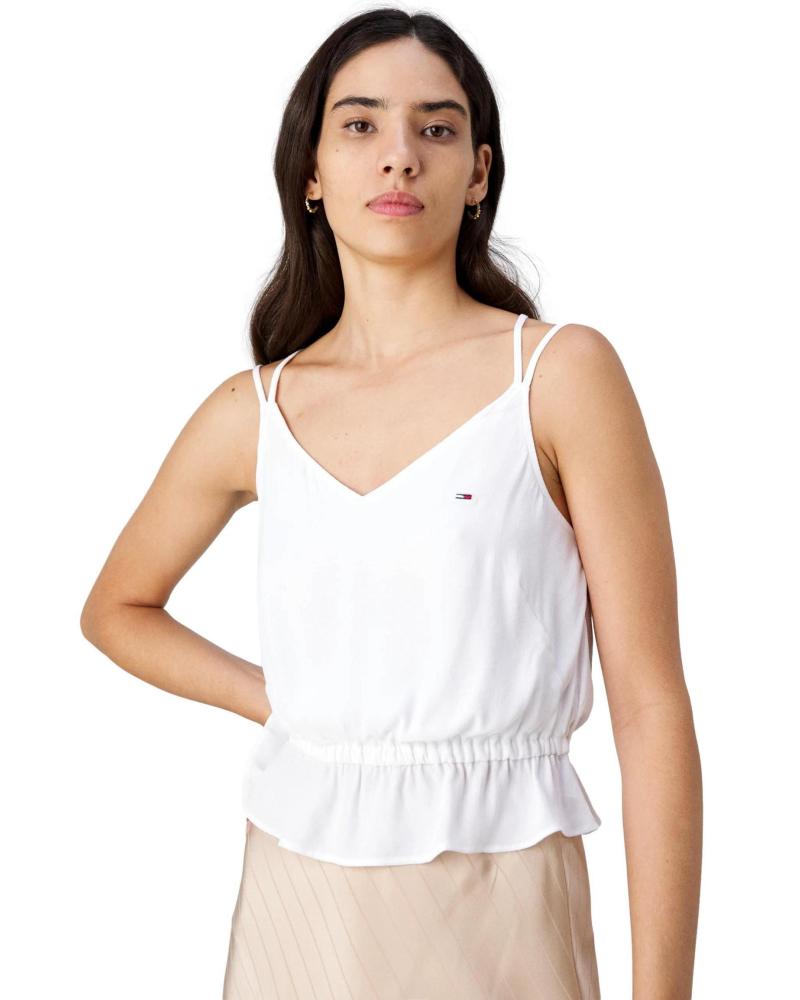 TOMMY JEANS ESSENTIAL STRAPPY TOP DW0DW17802 WHITE BLANCO