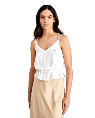 TOMMY JEANS ESSENTIAL STRAPPY TOP DW0DW17802 WHITE BLANCO