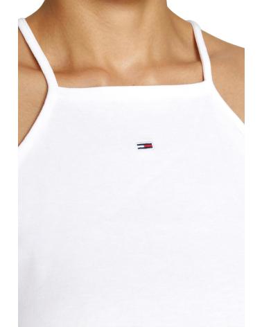 TOMMY JEANS SLIM BABYLOCK TOP DW0DW17885 WHITE BLANCO