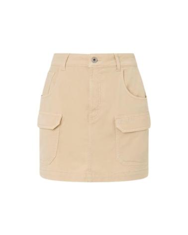 FALDA CORTA PEPE JEANS TARA BEIGE PL901102 BEIGE