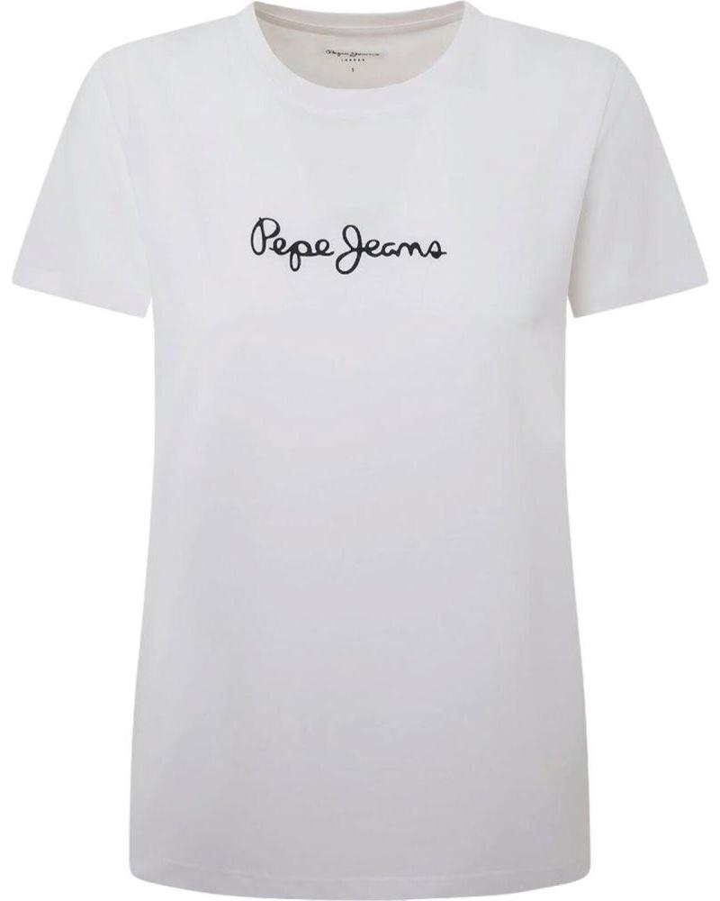 PEPE JEANS CAMISETA MUJER LORETTE PL505827 BLANCO
