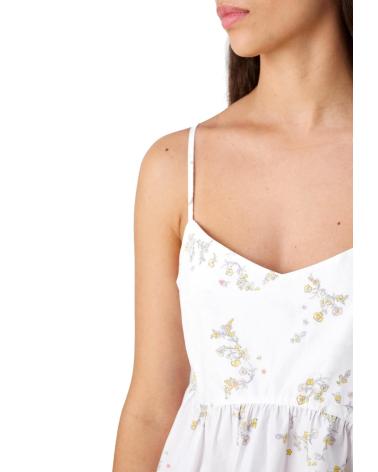 VESTIDO POPELINE TOMMY JEANS DW0DW17940 BRANCO BLANCO