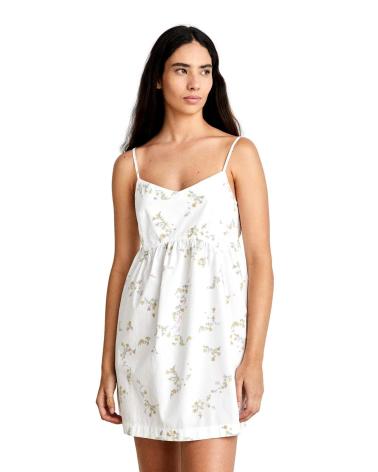 VESTIDO POPELINE TOMMY JEANS DW0DW17940 BRANCO BLANCO