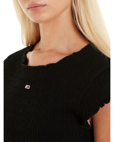 VESTIDO BODYCON SMOCK TOMMY JEANS DW0DW17927 NEGRO NEGRO