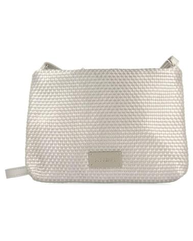 BORSA A TRACOLLA GIOSEPPO MORVAH 72300 ARGENTO CON DESIGN INTRECCIATO