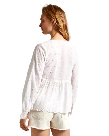 Início-PEPE-JEANS-CAMISA-MUJER-DANAE-PL304816-BLANCO
