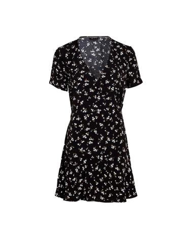 Início-TOMMY-JEANS-VESTIDO-CORTO-CRUZADO-DW0DW17941-NEGRO