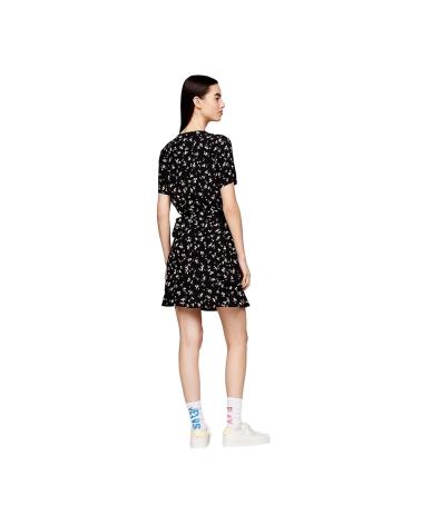 Início-TOMMY-JEANS-VESTIDO-CORTO-CRUZADO-DW0DW17941-NEGRO