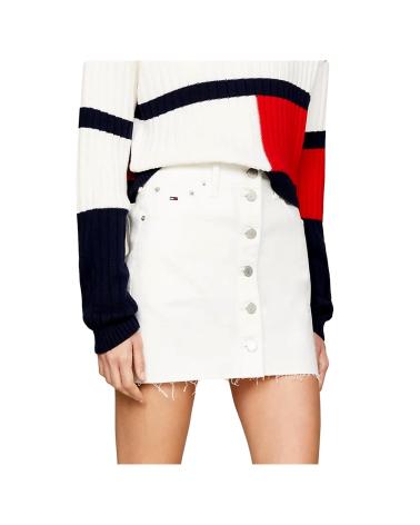 Início-TOMMY-JEANS-MINIFALDA-VAQUERA-IZZIE-CON-BOTONES-DW0DW17871-BLANCO