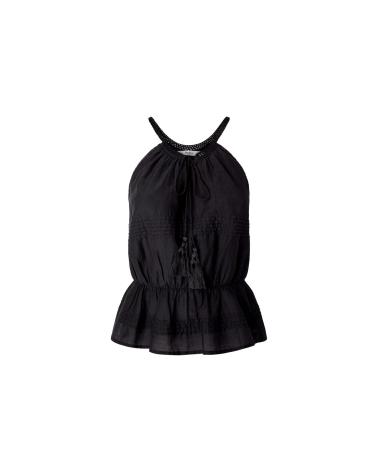 PEPE JEANS TOP PL304821 NERO CON SCOLLO A V E SPALLINE NEGRO