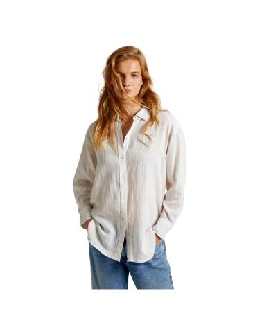 PEPE JEANS CAMICIA POLLY PL304804 BIANCA BLANCO