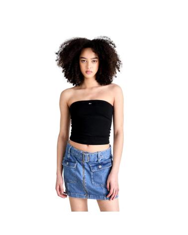 TOP TUBO TOMMY JEANS SLIM ESSENTIAL DW0DW17989 NEGRO NEGRO