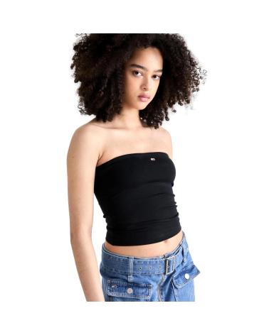 TOP TUBO TOMMY JEANS SLIM ESSENTIAL DW0DW17989 NEGRO NEGRO