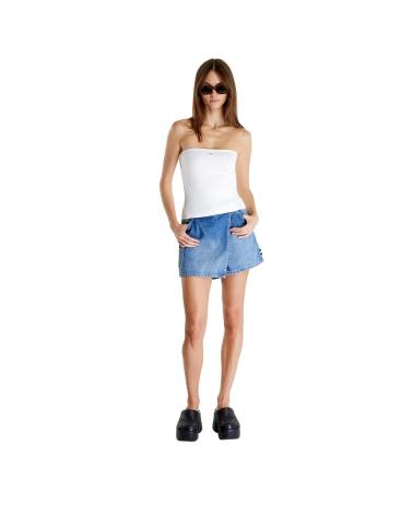 TOP TUBO TOMMY JEANS SLIM ESSENTIAL DW0DW17989 BLANCO BLANCO