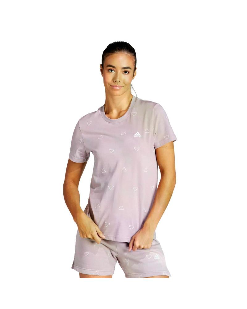 T-SHIRT ADIDAS ESSENTIALS MONOGRAM SLIM VIOLA MORADO