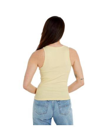 TOMMY JEANS MAGLIETTA CANALE ESSENTIAL DW0DW17382 GIALLA AMARILLO