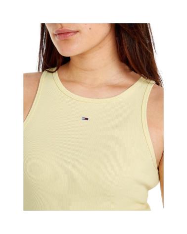 TOMMY JEANS MAGLIETTA CANALE ESSENTIAL DW0DW17382 GIALLA AMARILLO