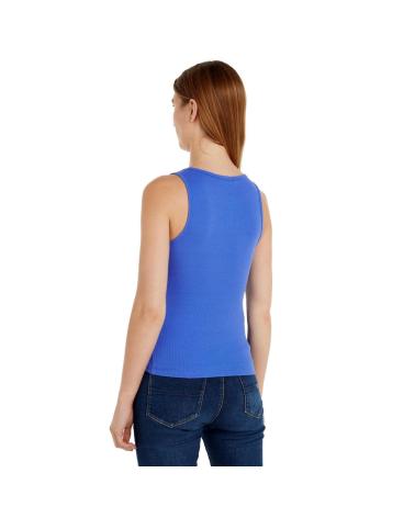 TOMMY JEANS MAGLIETTA CANALE ESSENTIAL DW0DW17382 BLU AZUL