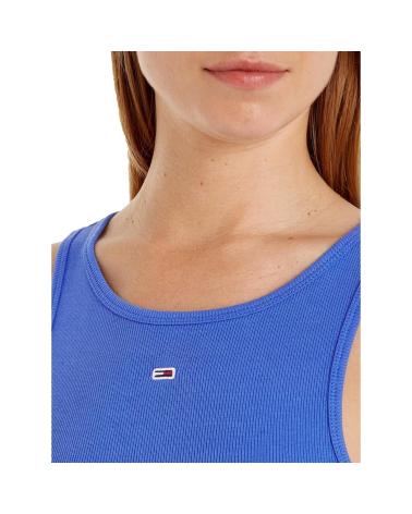 TOMMY JEANS MAGLIETTA CANALE ESSENTIAL DW0DW17382 BLU AZUL
