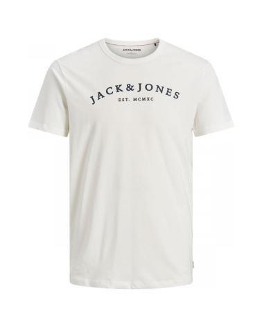 JACK & JONES WHITE T-SHIRT WITH FRONT LOGO - MODEL 12195902 BLANCO