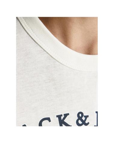 T-SHIRT JACK & JONES BLANC AVEC LOGO FRONTAL - MODÈLE 12195902 BLANCO