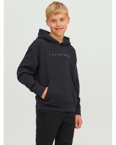 JACK & JONES LOGO HOODIE 12237468 BLACK NEGRO