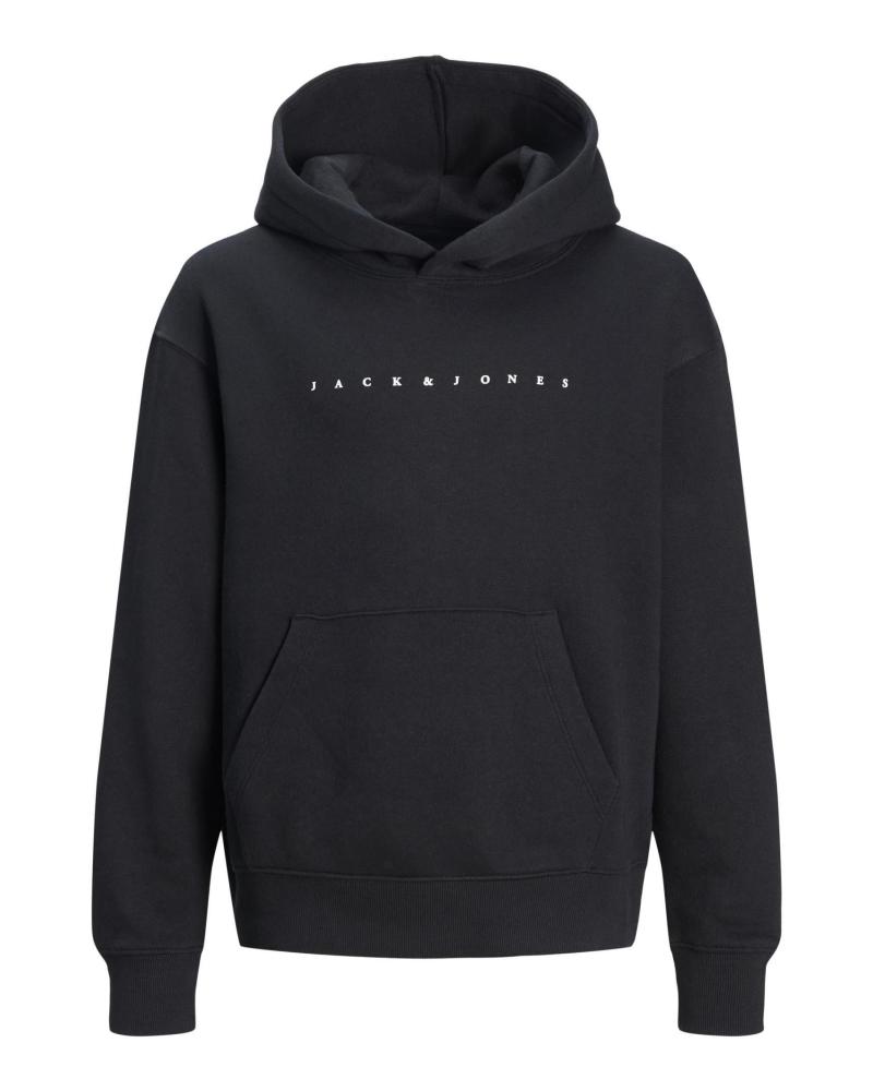 JACK & JONES LOGO HOODIE 12237468 BLACK NEGRO