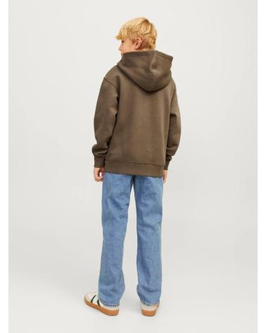 FELPA CON CAPPUCCIO JACK & JONES LOGO 12237468 MARRONE MARRON