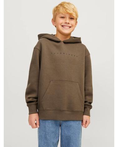 FELPA CON CAPPUCCIO JACK & JONES LOGO 12237468 MARRONE MARRON