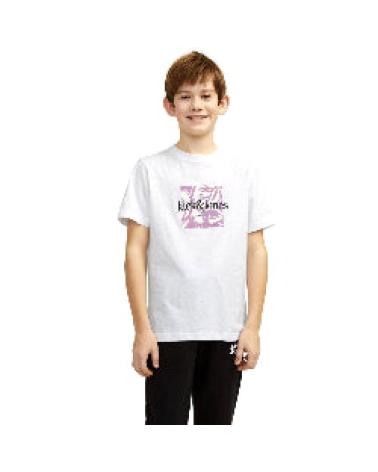 T-SHIRT MANCHES COURTES JACK & JONES 12257435 BLANC POUR GARÇON BLANCO