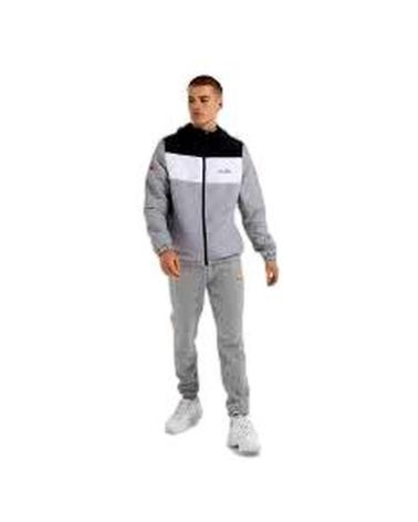 GIACCA ELLESSE SHX10689 GRIGIA CON CAPPUCCIO E DESIGN BICOLORE GRIS