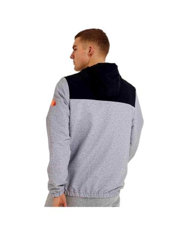 GIACCA ELLESSE SHX10689 GRIGIA CON CAPPUCCIO E DESIGN BICOLORE GRIS