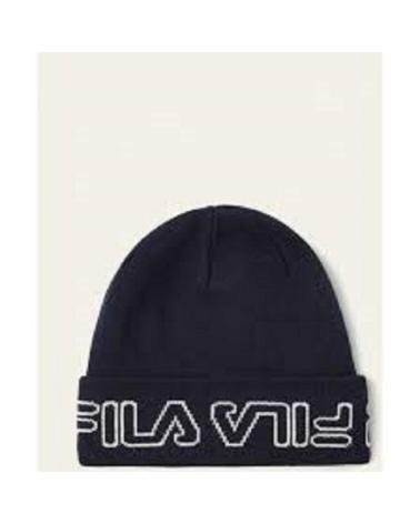 BONNET EN MAILLE FILA 686032 BLEU AVEC LOGO BRODÉ AZUL
