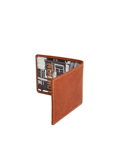 PEPE JEANS PM070366 BROWN LEATHER WALLET WITH PHOTOGRAPHIC PRINT MARRóN