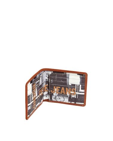 PEPE JEANS PM070366 BROWN LEATHER WALLET WITH PHOTOGRAPHIC PRINT MARRóN