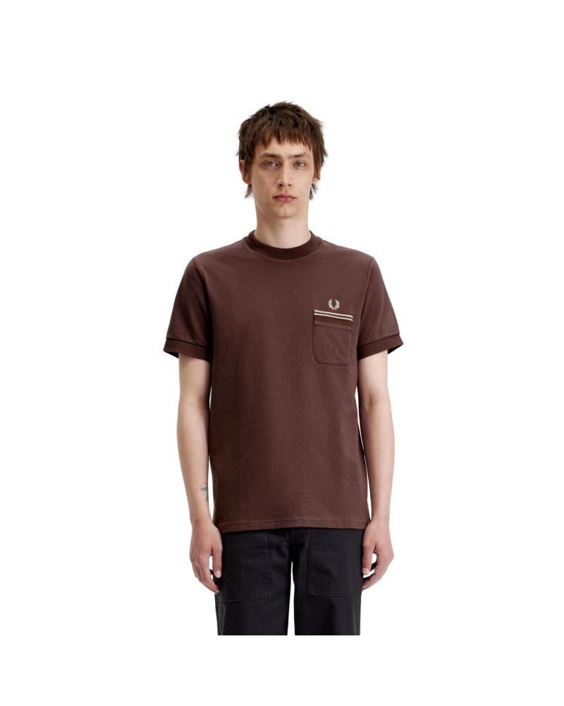 Home-FRED-PERRY-CAMISETA-CON-BOLSILLO-M4650-MARRóN