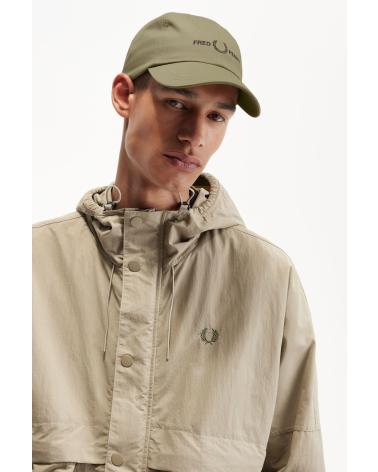CASQUETTE EN SERGÉ FRED PERRY AVEC LOGO BRODÉ