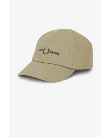 CASQUETTE EN SERGÉ FRED PERRY AVEC LOGO BRODÉ