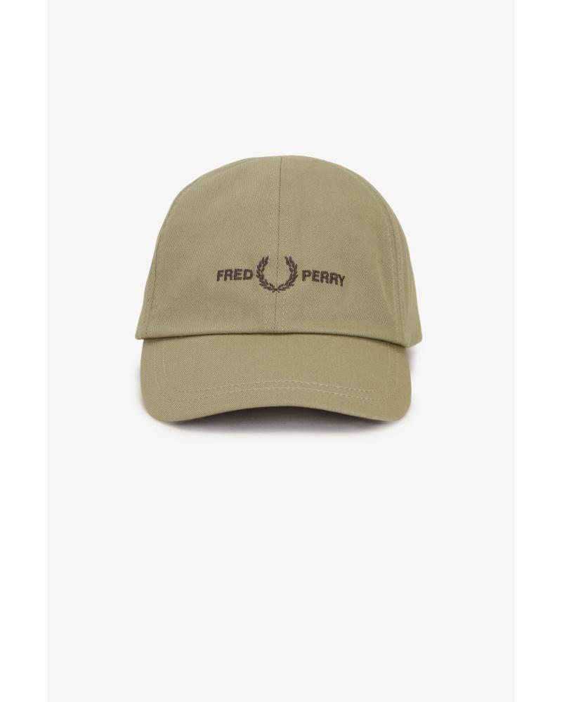 CASQUETTE EN SERGÉ FRED PERRY AVEC LOGO BRODÉ