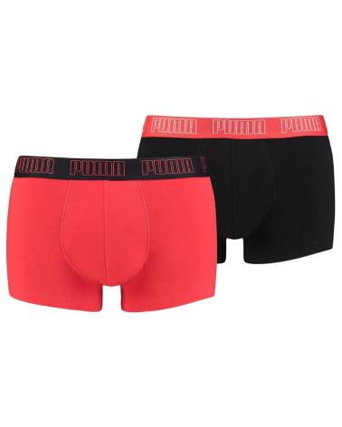 PUMA LOT DE 2 BOXERS 100000884 NOIR ET ROUGE NEGRO Y ROJO
