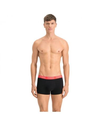 PUMA LOT DE 2 BOXERS 100000884 NOIR ET ROUGE NEGRO Y ROJO