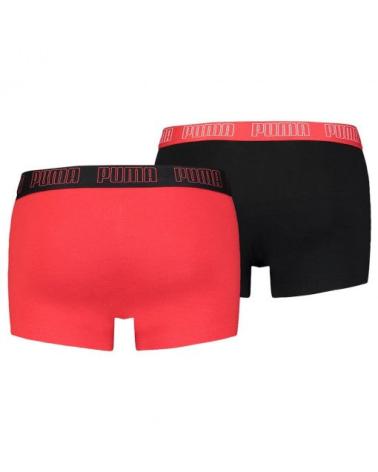 PUMA LOT DE 2 BOXERS 100000884 NOIR ET ROUGE NEGRO Y ROJO