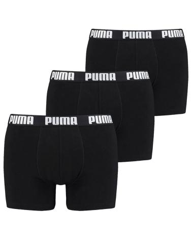 PUMA LOT DE 3 BOXERS NOIRS POUR HOMME NEGRO