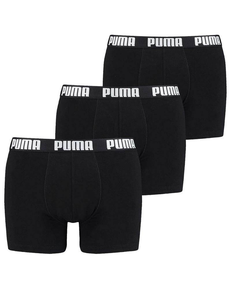 PUMA LOT DE 3 BOXERS NOIRS POUR HOMME NEGRO