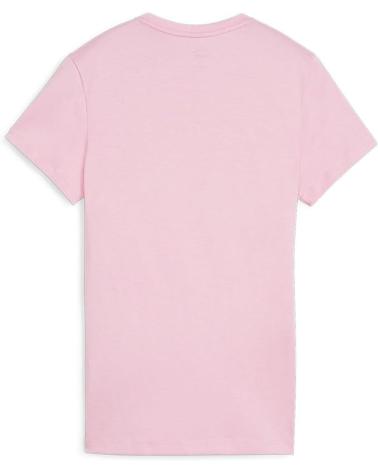 PUMA CAMISETA ESSENTIALS LOGO ROSA ROSA