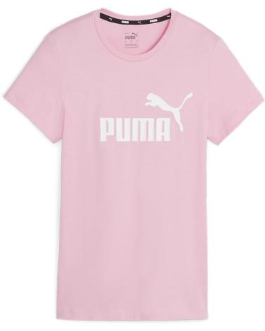 PUMA CAMISETA ESSENTIALS LOGO ROSA ROSA