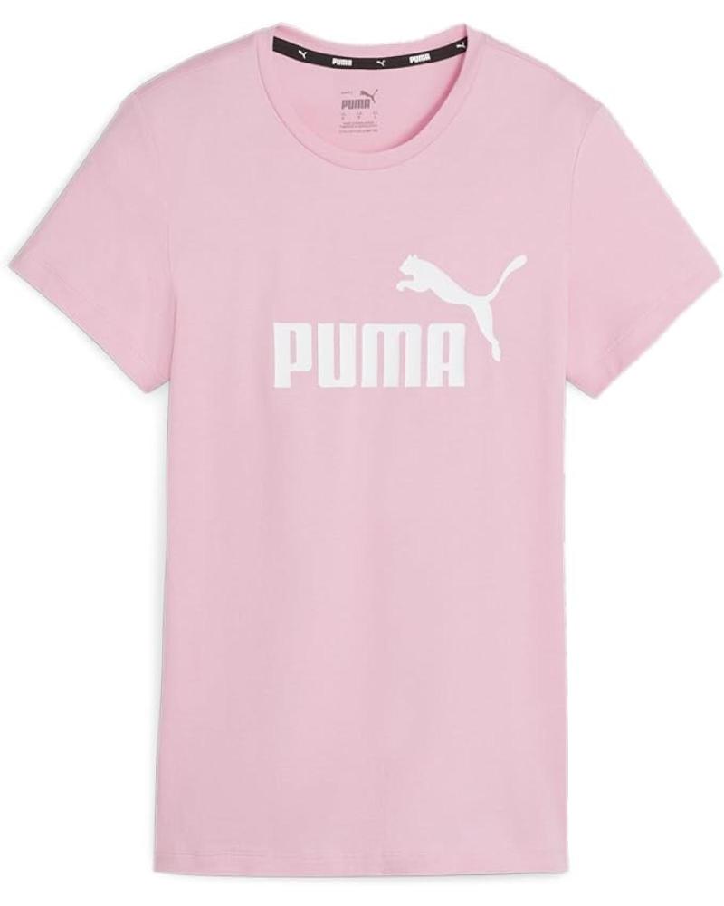 PUMA CAMISETA ESSENTIALS LOGO ROSA ROSA