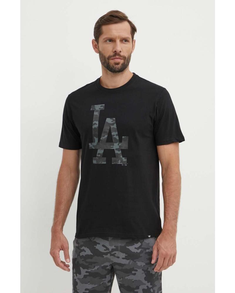 T-SHIRT '47 BRAND LOS ANGELES DODGERS PRETA BB012TEMECH608510JK NEGRO
