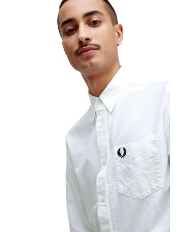 FRED PERRY OXFORD SHIRT WHITE M5516 BLANCO